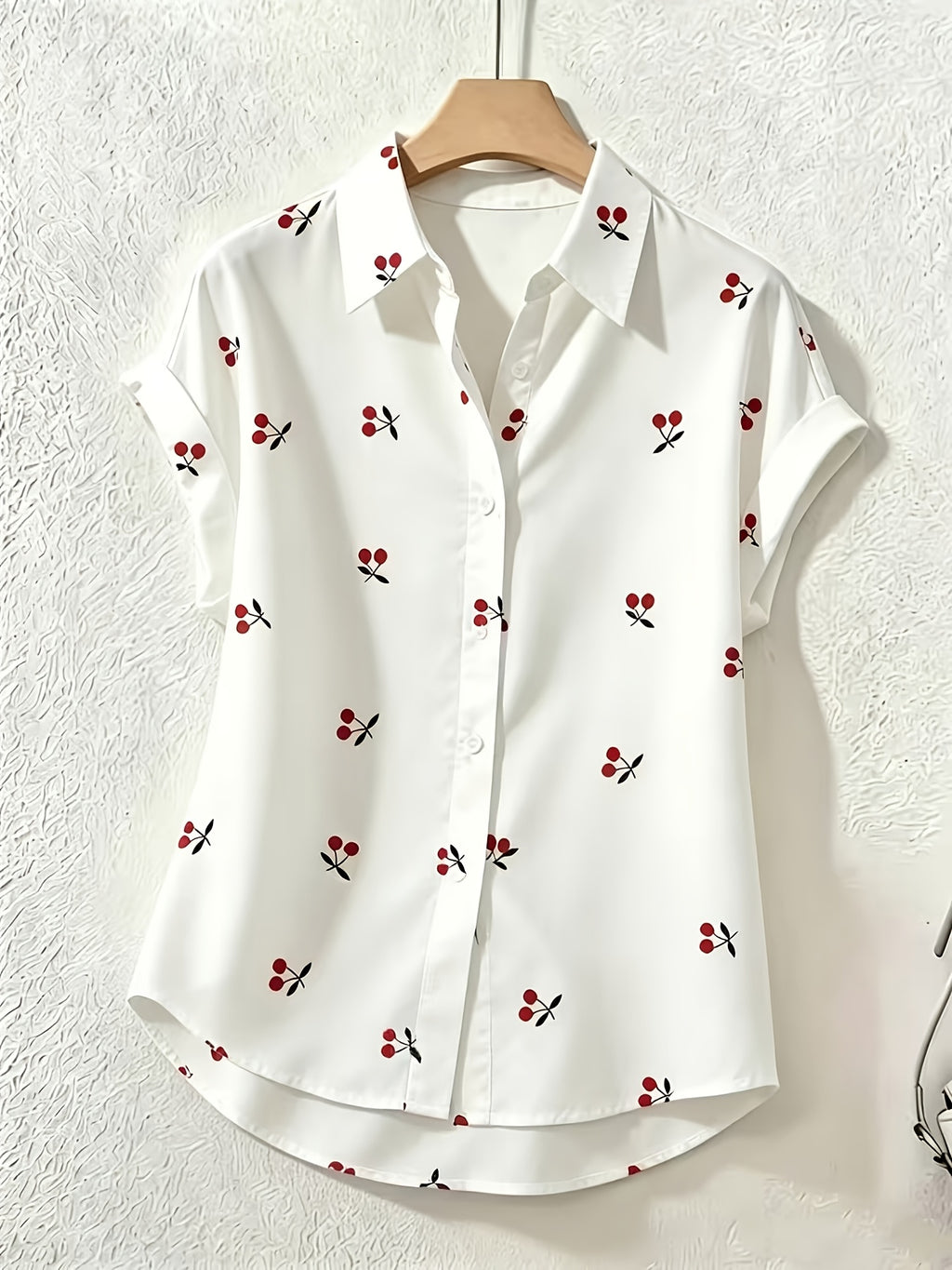 Women's New Short-Sleeve Shirt, Cute, Sweet, Youthful, Casual, and Versatile Top - Multicolor