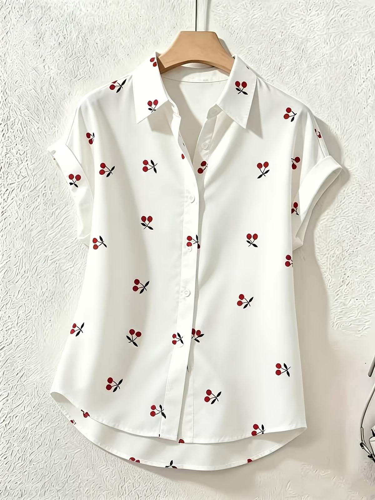 Women's New Short-Sleeve Shirt, Cute, Sweet, Youthful, Casual, and Versatile Top - Multicolor