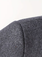 Pearson OBM Youth Men's Student Korean-Style Casual Tweed Wool Blend Overcoat, Mid-Length with Detachable Hood, Trendy Outerwear for Men - Dark Gray