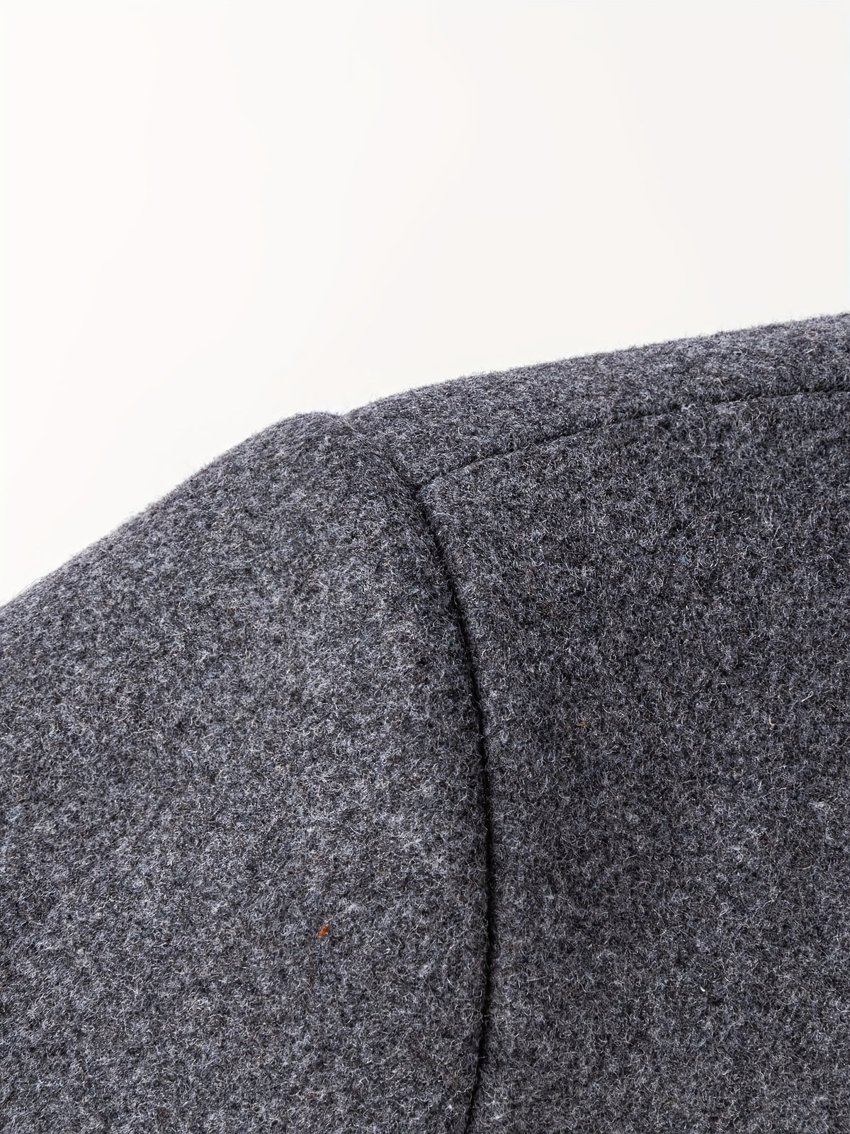 Pearson OBM Youth Men's Student Korean-Style Casual Tweed Wool Blend Overcoat, Mid-Length with Detachable Hood, Trendy Outerwear for Men - Dark Gray