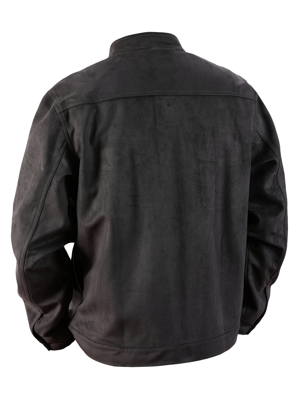 Men'S Casual Jacket with Pockets, Versatile Long-Sleeved Stand Collar Button Coat, Transitional Outerwear - Graphite Color