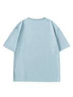 Paul Frank Summer Men's Pure Cotton Street Style Refreshing Pullover Short-Sleeve T-Shirt - Light Blue