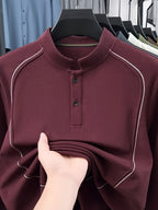 Father's Day Gift for Men 2026 Spring New Arrival Three-Layer Sweatshirt, Heavy-Duty Stitching with Double-Sided Cationic, Essential Business Commute Wear - Red