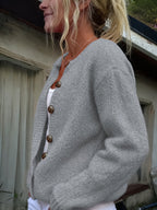 Women'S Thick Needle Sweater, Suitable for Autumn And Winter, Casual Warmth, Elegant And Versatile, Ideal for Holiday Parties. Long-Sleeved Shirt - Grey