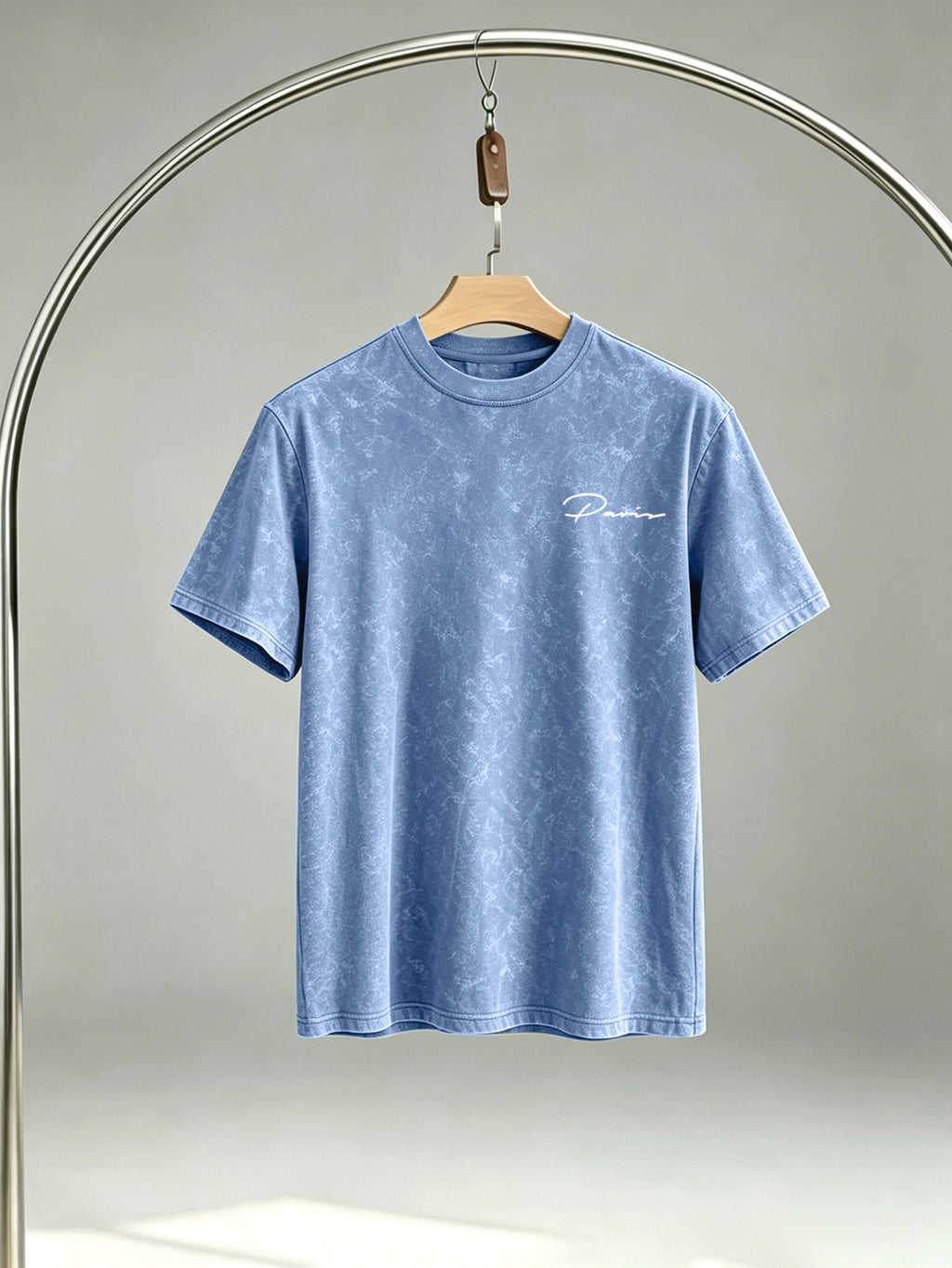 High Street Distressed Short Sleeve Three-pc Crew Neck T-Shirts for Men, Slim Fit, Casual, for Layering or Wearing Outdoors, Basic Tees - Green + Light Blue + Khaki