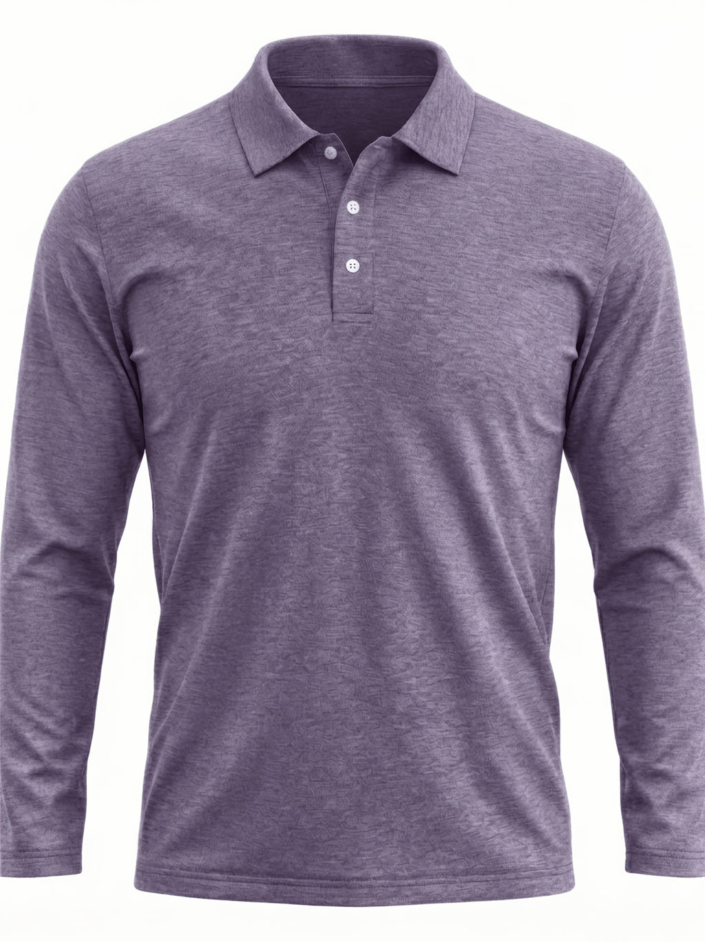 Spring/Autumn Men's Long-Sleeve T-Shirt, Men's Business Shirt, Open-Collar Lapel Color-Block Men's T-Shirt, Casual Party Wear, Suitable for Various Styling Combinations, Travel, Golf, Daily Wear, Suburban Outings, Family Trips, Parent-Teacher - Light Purple