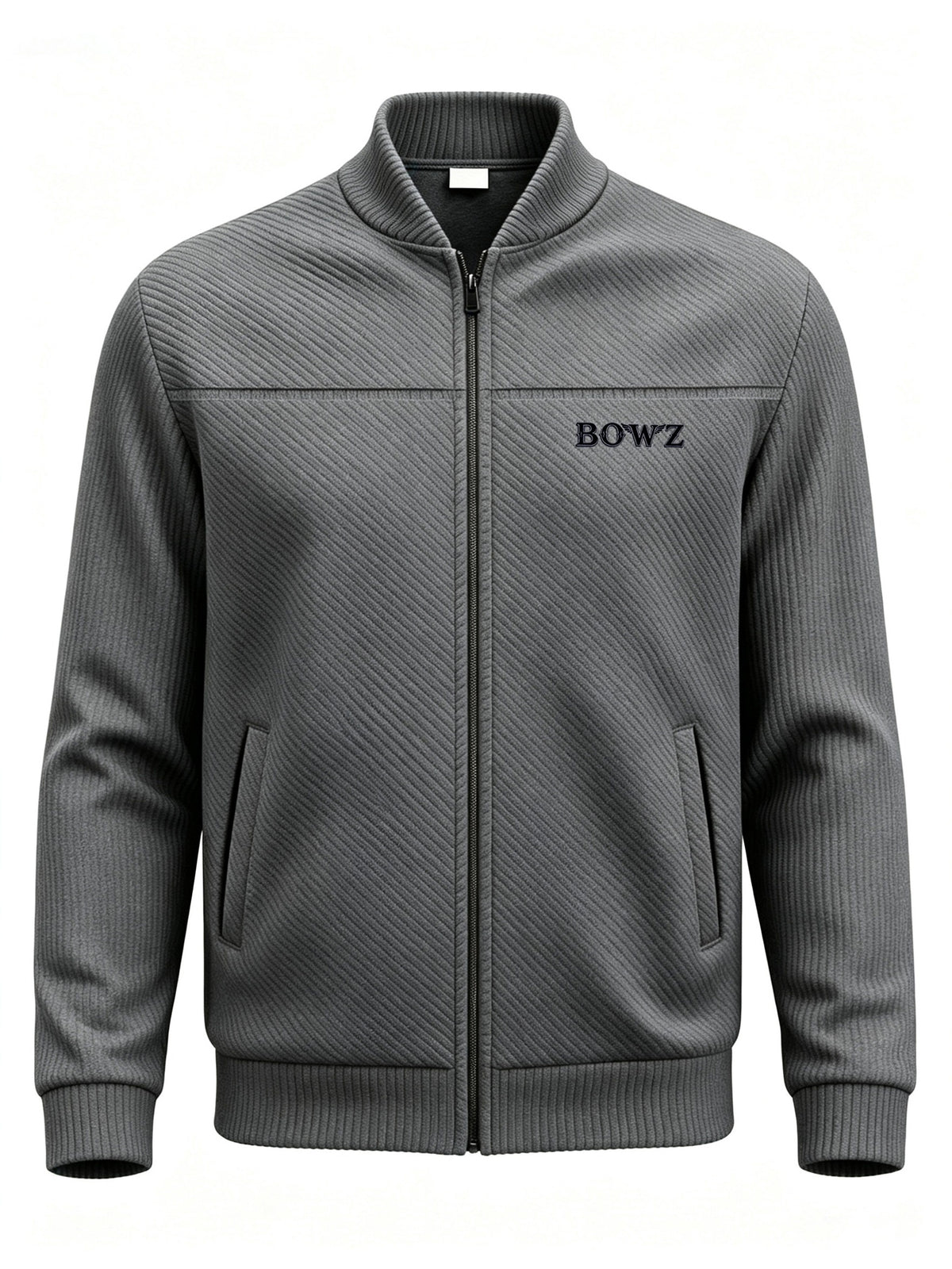 Men's New Spring/Autumn Baseball Collar Jacket, Fashionable Business Casual Outerwear, Versatile Long-Sleeve Jacket, Suitable for Office Workers and White-Collar Men for Casual Outings and Daily Commutes, Comfortable and Stylish Solid Color Jacket - Grey