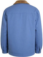 2026 European American New Men'S Mature Stable Fleece Warm Jacket Cargo Casual Easy Outing Commuting Coat - Light Blue