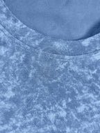 Men's 3pcs Set American Vintage Distressed Long-Sleeve Base Layer Washed Crew Neck Versatile Casual Long-Sleeve Top - Black+light Blue+green