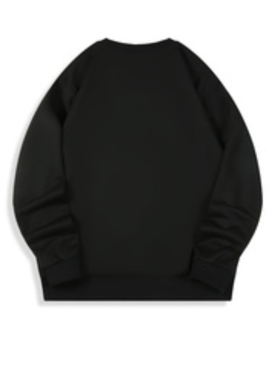 Los Angeles LOS ANGELES Letter Sweatshirt, Unisex Daily Versatile Long Sleeve Spring/Autumn Trendy Top - Black