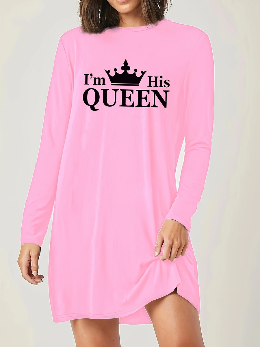 Trendy and fashionable long version of the fashionable casual top, long sleeves, Women's clothing with fashion trend print, spring and autumn style - Pink