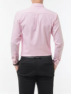 Men'S Long Sleeve 60 Oxford Dress Shirt, Casual - Pink Color