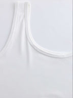 I Am More Naughty Than I Look" Letter Print Women's Beautiful and Sexy Round Neck Sleeveless Tank Top, Y2K Hot Style, Slightly Stretchy, Comfortable, Suitable for Spring and Summer, Pretty Top, Essential for Home, Outings, and Parties - White