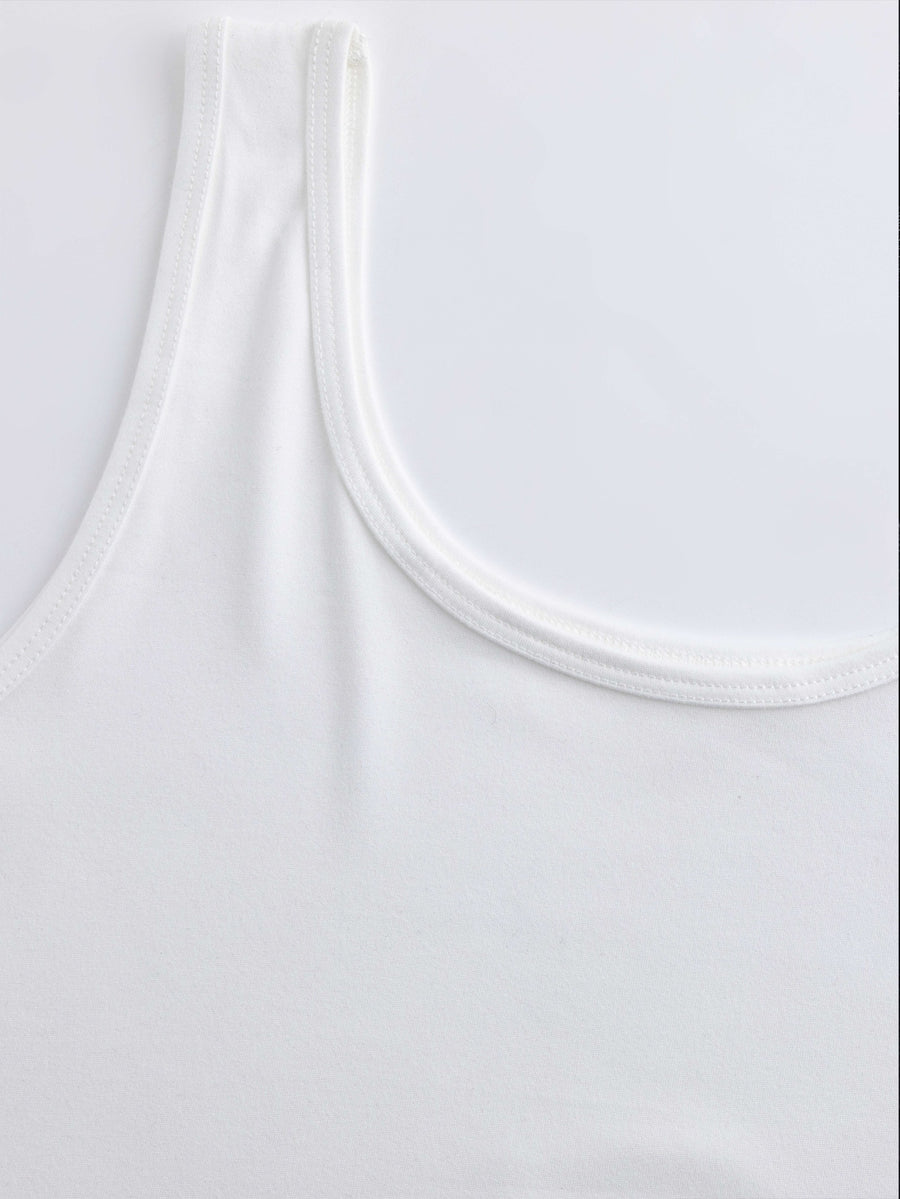 I Am More Naughty Than I Look" Letter Print Women's Beautiful and Sexy Round Neck Sleeveless Tank Top, Y2K Hot Style, Slightly Stretchy, Comfortable, Suitable for Spring and Summer, Pretty Top, Essential for Home, Outings, and Parties - White