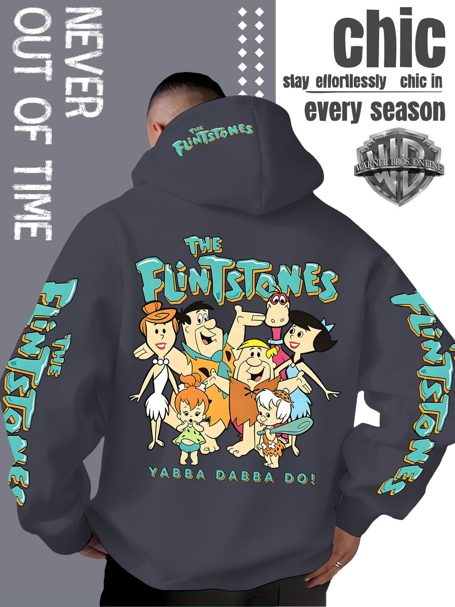 Men'S Hooded Sweatshirt Modern Original Man Cool American Retro Cartoon All Characters Happy Gathering Anime Theme Men'S Long Sleeve Hooded Pullover Sweater Autumn Winter Skin-Friendly Soft Comfortable Top Machine Washable Easy Care Durable Fabric S - Dark Gray