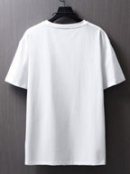 Men's Digital Print T-Shirt - Ink Wash Landscape Style Tee with a Print Combining Figures and Natural Scenery Accompanied by Text, Comfortable and Casual Crew Neck Short Sleeve, Simple and Versatile Men's T-Shirt - Mixed colors