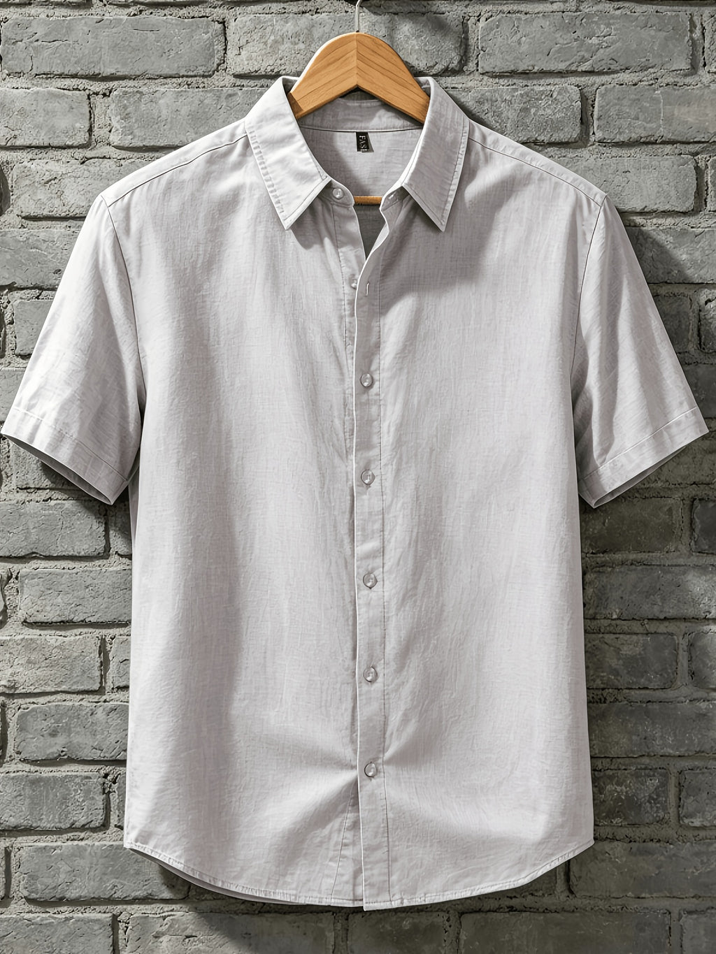 A Versatile Men'S Short-Sleeved Shirt for Summer, Featuring a Easy Solid Color Collar Design And Breathable Fabric for Long-Lasting Freshness. Available in Multiple Colors, It Is Easy to Handle for Casual Commuting. (solely Includes 1 Top) - Grey