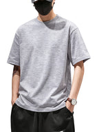 12pcs Men's Premium Pure Cotton Short-Sleeve T-Shirts in Light Gray, Army Green, Burgundy, Burgundy, Light Gray, Dark Gray, Khaki, Khaki, Black, Black, White, White. Men's Fashion T-Shirts, Men's Short-Sleeve Shirts, Soft and Comfortable. - Light Gray, Army Green, Burgundy, Burgundy, Light Gray, Dark Gray, Khaki, Khaki, Black, Black, White, White