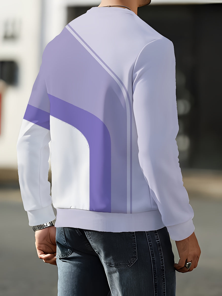 Men's Crew Neck Sweatshirt, New Spring/Autumn Crew Neck Top, Trendy Men's Crew Neck Sweatshirt - Mixed Color 3