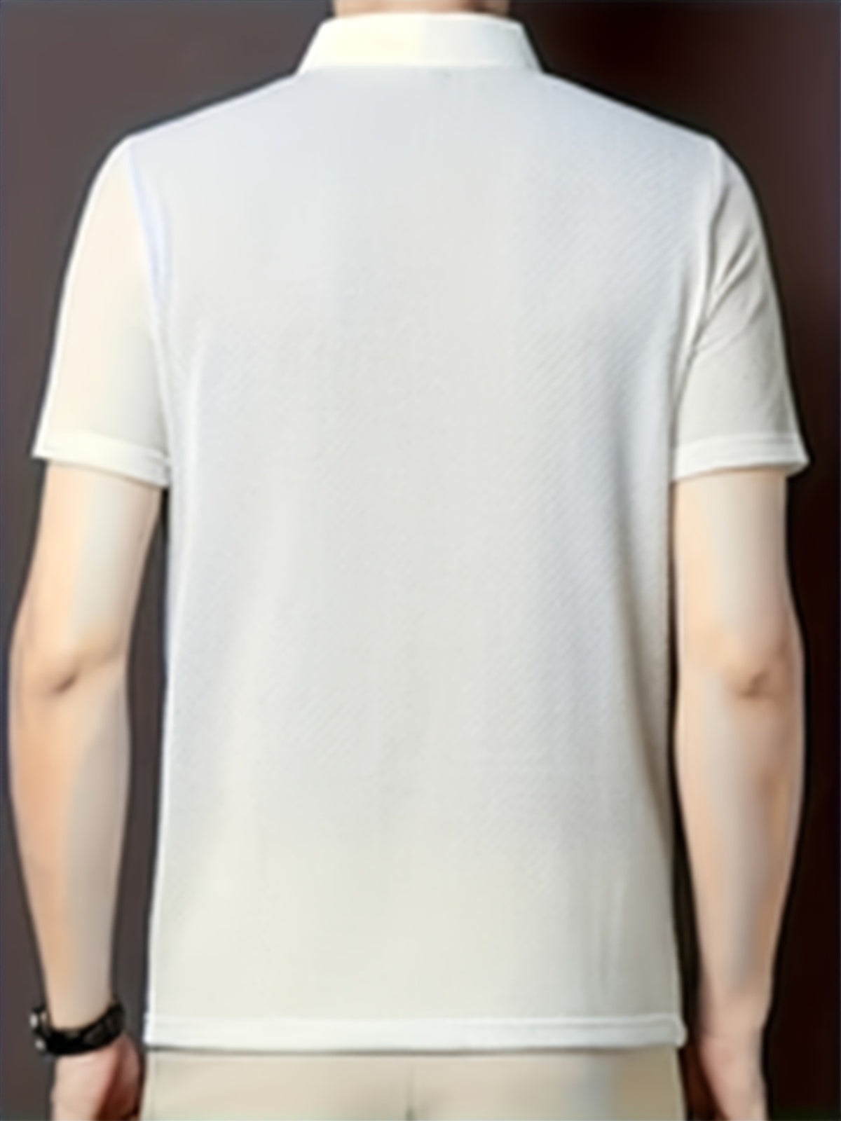 2026 Men's Summer Color-Block Polo Shirt, Available in Multiple Colors, Suitable for Home, Business, Office, and Golf - White