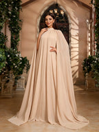 Elegant And Exquisite Evening Dress, Full Skirt Women'S Long Dress, Party Dress, New Women'S Dress, Hosting Performance Dress, Bridesmaid Dress, Casual Dress, Prom Dress, Summer Dress, Graduation Dress, Women'S Sexy Performance Dress - Apricot