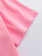 Artistic Smiling Face Pattern, Women'S Hot Outfit with Sexy Design And Buttons, Non-V-Neck Women'S T-Shirt, Suitable for All Four Seasons, Revealing Y20K/Casual/Sports/Commuting/Fashionable/Elegant, Comfortable And Breathable Gift - Pink Color