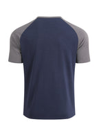 4pcs Men's Breathable Short Sleeve T-Shirts - Summer Round Neck Athletic Shirts with Collar Seams Suitable for Running, Gym, Casual Wear | Non- Non- Fabric, Hand Washable, Regular Fit for Outdoor Sports & Daily Use - Brave Shoulder Blue + White