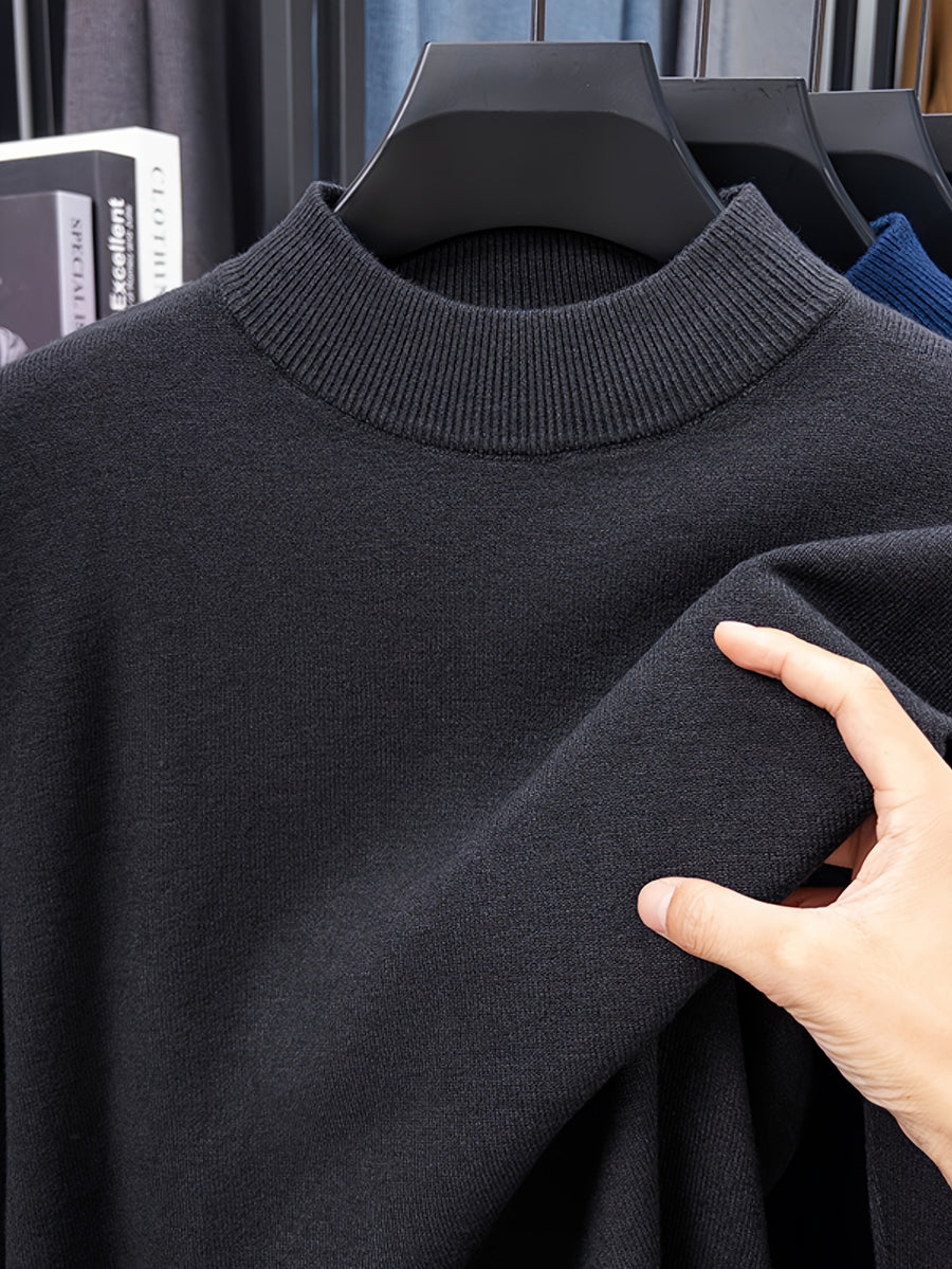 Minimalist Urban Crewneck Sweater for Portable Daily Commuting - Deep Gray