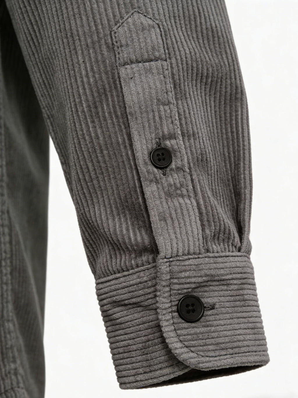 Men'S Fashion Versatile Casual Long-Sleeve Shirt, Multiple Colors Available, Pocket Design Corduroy Top Shirt Jacket - Grey