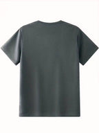 2026 Latest Casual T-Shirt for Men, Featuring a Easy Geometric Pattern And Short Sleeves. It Is Comfortable And Versatile to Wear, with a Design That Combines Vertical Stripes And Triangular Elements - Dark Gray