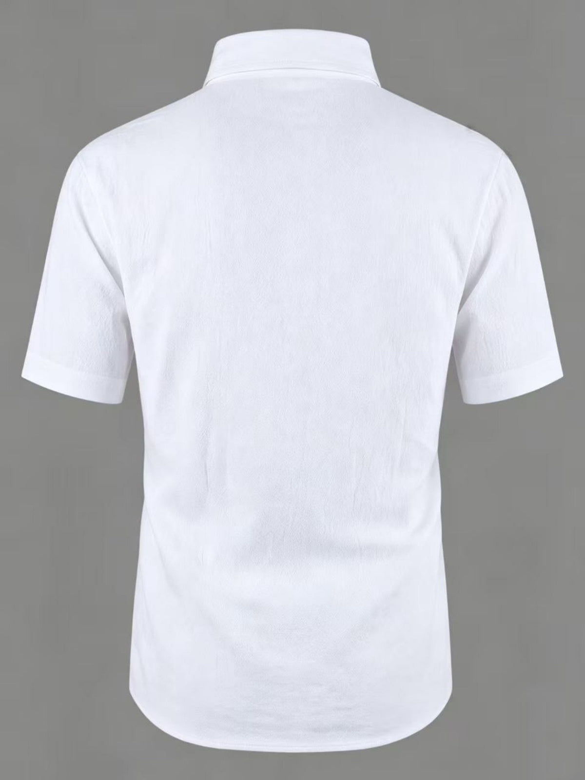 Men'S Summer Casual Short Sleeve Shirt, Outdoor Leisure Sports Print Lapel Comfortable Short Sleeve - White