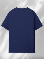Easy Style GYM THERAPY Letter Pattern Print Men'S T-Shirt, Casual Top, Men'S Patterned T-Shirt, Summer, Comfortable And Breathable Short Sleeve T-Shirt, Fashionable Men'S Casual Top, Summer Fashion Outdoor Short Sleeve - Navy Color