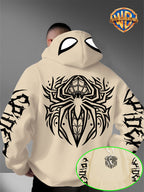 Warner Authorized Unisex Autumn Winter Hooded Sweatshirt, Suitable for Dark Gothic Enthusiasts, Street Fashion Players, Campus Daily Outings, Casual Shopping, Couple And Best Friend Trendy Wear - Off-white