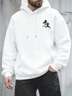 Men'S Japanese Samurai Kendo Warrior Hooded Sweatshirt | Casual Hooded, Heavy-weight, Slight Stretch Fabric, Geometric-pattern, Perfect for Spring/Fall - White