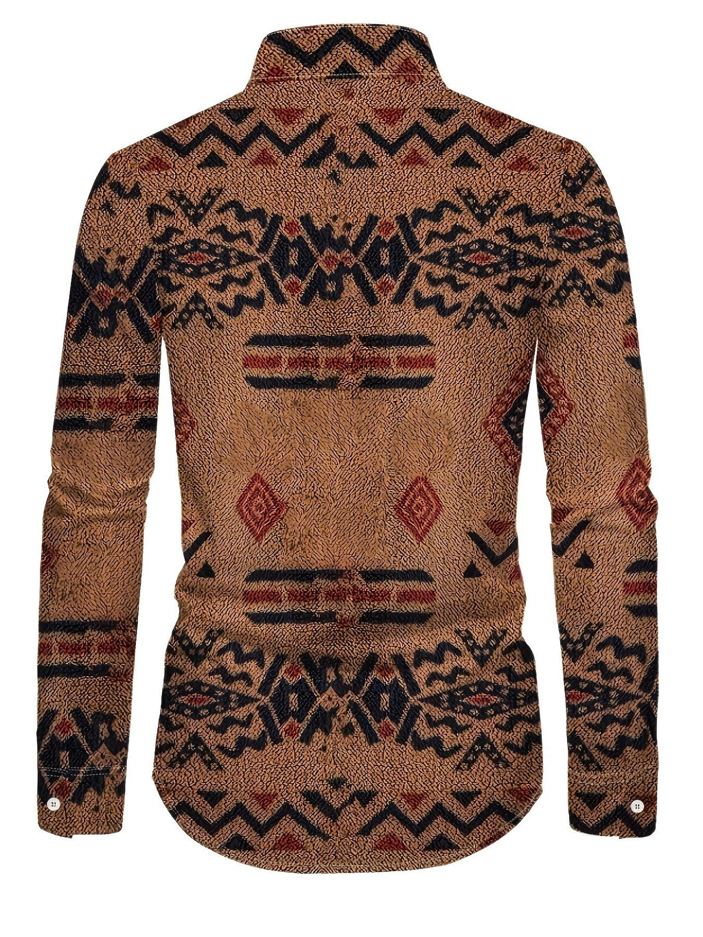 Men's Long-sleeve Shirt, Spring and Autumn Base Shirt, Casual and Versatile for Work, Casual Printed Fashionable Top, Trendy Men's Shirt, Machine Washable - Mixed colors