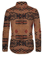 Men's Long-sleeve Shirt, Spring and Autumn Base Shirt, Casual and Versatile for Work, Casual Printed Fashionable Top, Trendy Men's Shirt, Machine Washable - Mixed colors