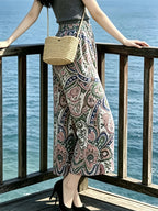 2024 New Printed Wide-Leg Mid-Length Pants for Women - Mixed colors