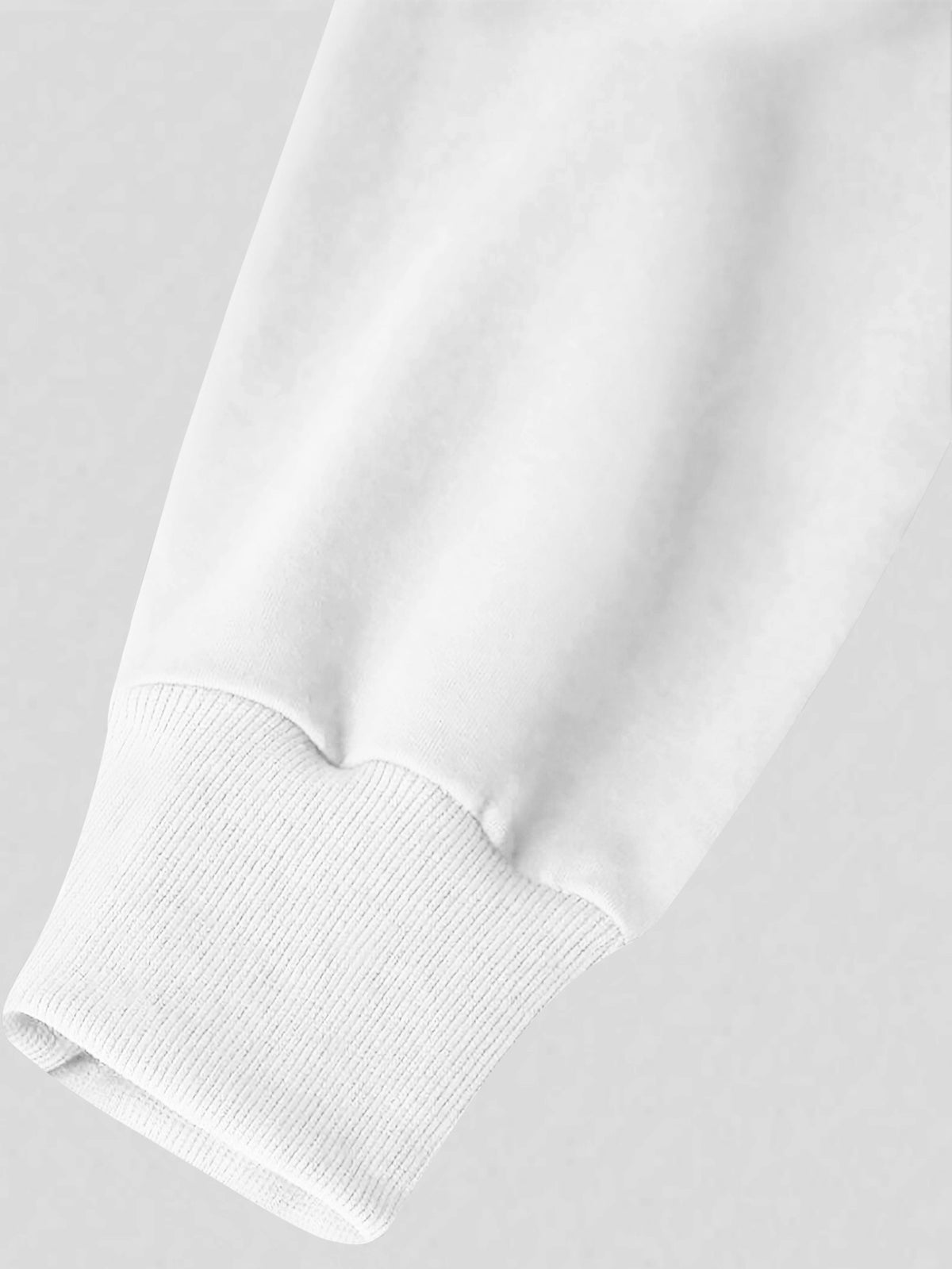 Men's Crew Neck Sweatshirt, Workwear Style, Vintage Print, Versatile Everyday Top - White