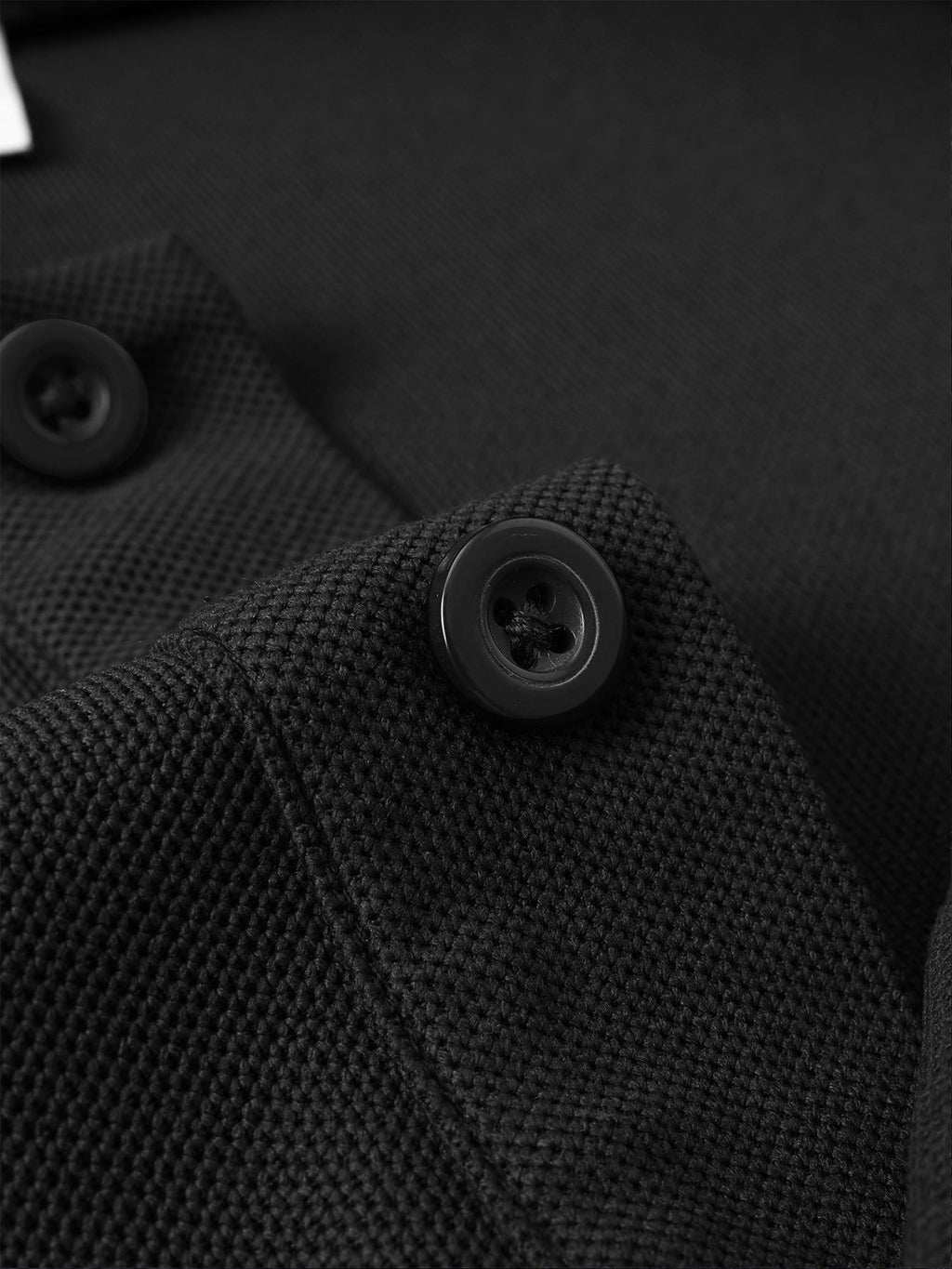 Men'S Breathable Soft Fabric Knit Polo Shirt, Fashionable MILANO Letter Print Business Top, Summer Lapel Long Sleeve Tennis Shirt Suitable for Golf And Business Casual, Gift - Black