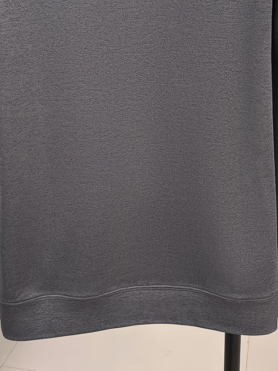 Men's Pullover Crew Neck Long Sleeve Sweatshirt, Suitable for Both Layering and Wearing Alone in Spring and Autumn, Ideal for Sports, Leisure, Commuting, and Daily Activities - SINBOS - Dark Gray