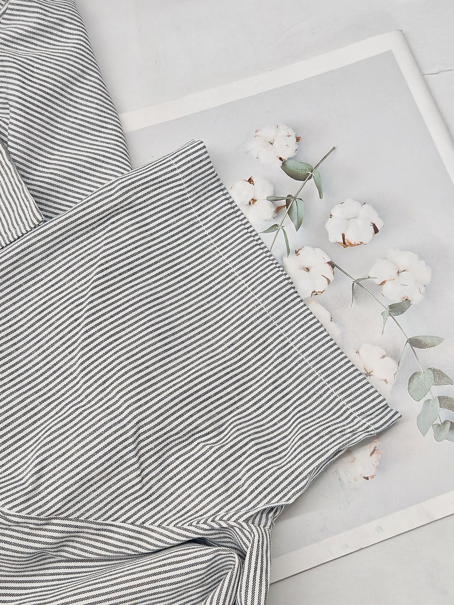 Summer Lightweight Cool and Handsome Fashionable Trendy Men's Simple Letter Print Short Sleeve Striped Loose Fit Casual Outerwear Shirt - Grey
