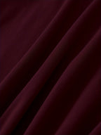 Fashionable Loose-Fitting Versatile Casual Short-Sleeve T-Shirt with Print - Burgundy