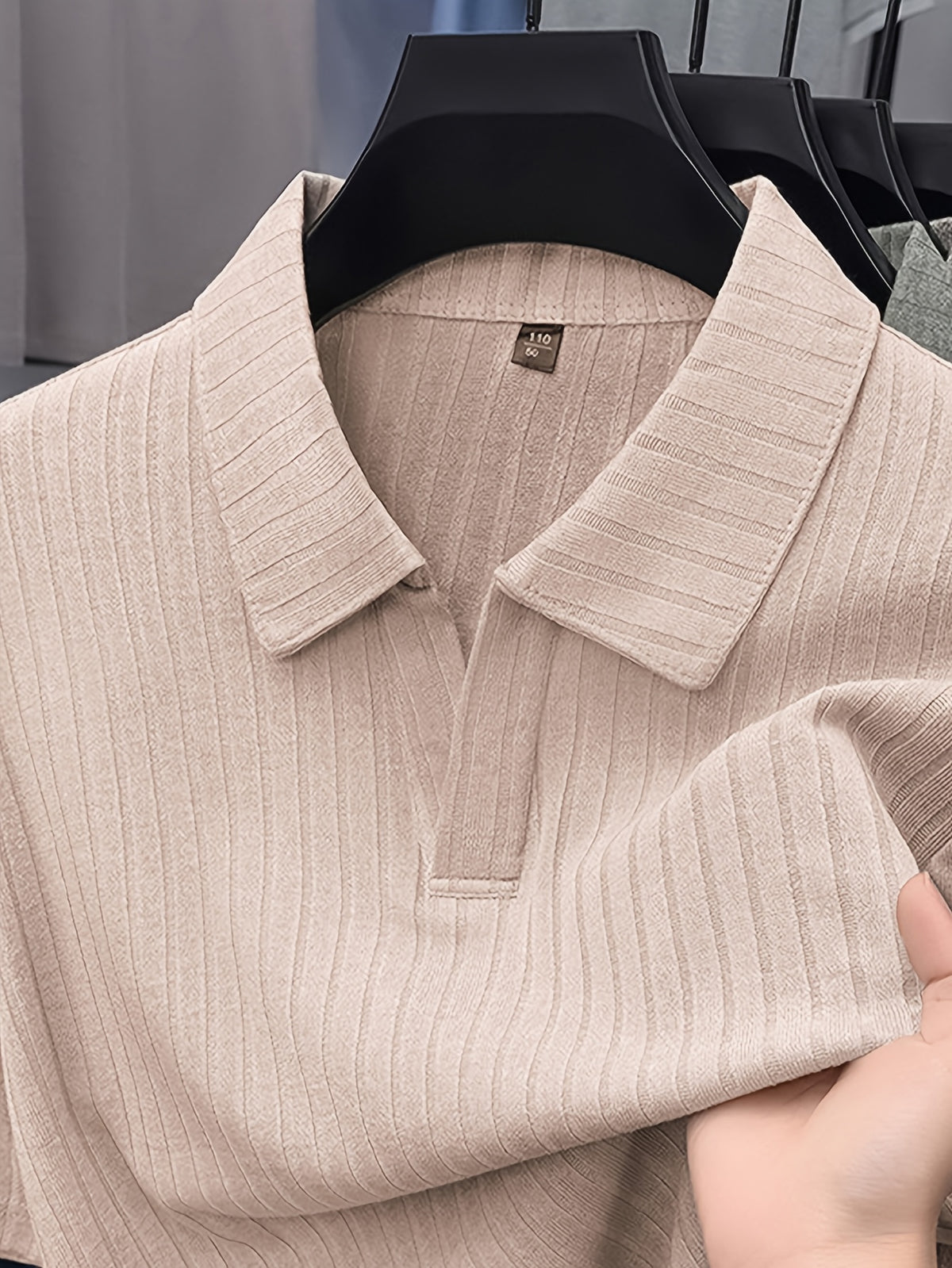 Men's Summer Lapel Polo Shirt, Slim Fit Straight Cut, Highly Forgiving Fit, Sculpts Waist and Abdominal Lines, Clean and Crisp Upper Body; Suitable for Various Occasions Including Daily Casual, Light Business Commuting, and Outdoor Outings - SINBOS - Khaki