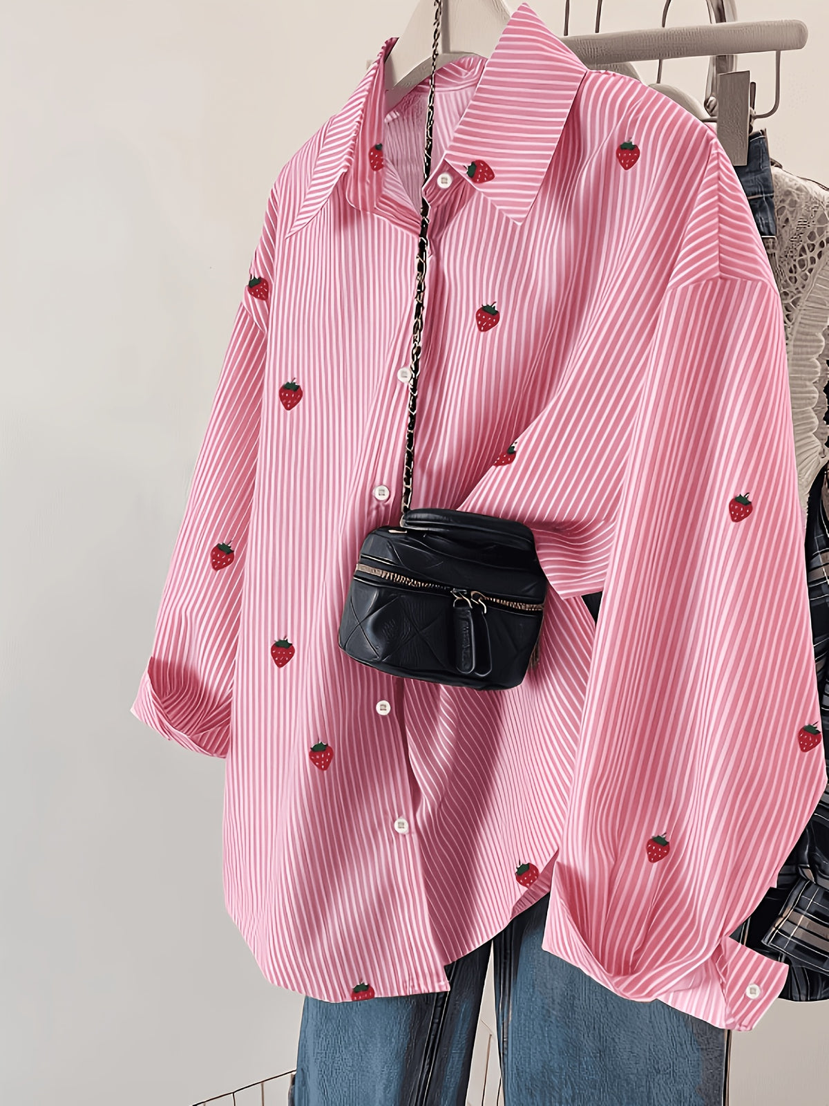 Elegant Special Edition Women'S Printed Shirt - Long Sleeve Button-Up, Classic Collar, Suitable for Office, Commute, Or Formal Events, Office Wear, Exquisite Casual - Mixed colors