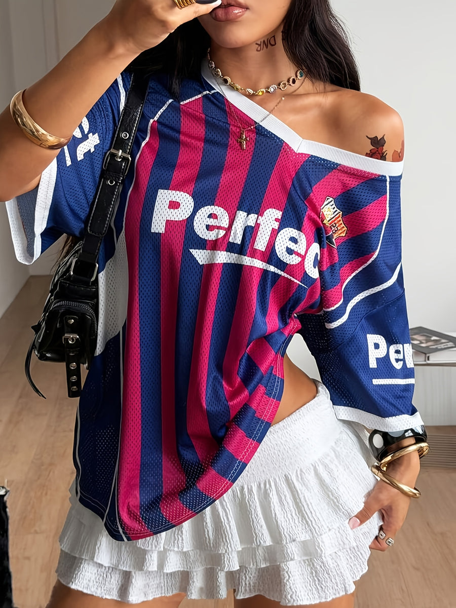 Women'S Spring/Summer Retro Street Style Camo Digital Printed Baseball Shirt T-Shirt - Multicolor