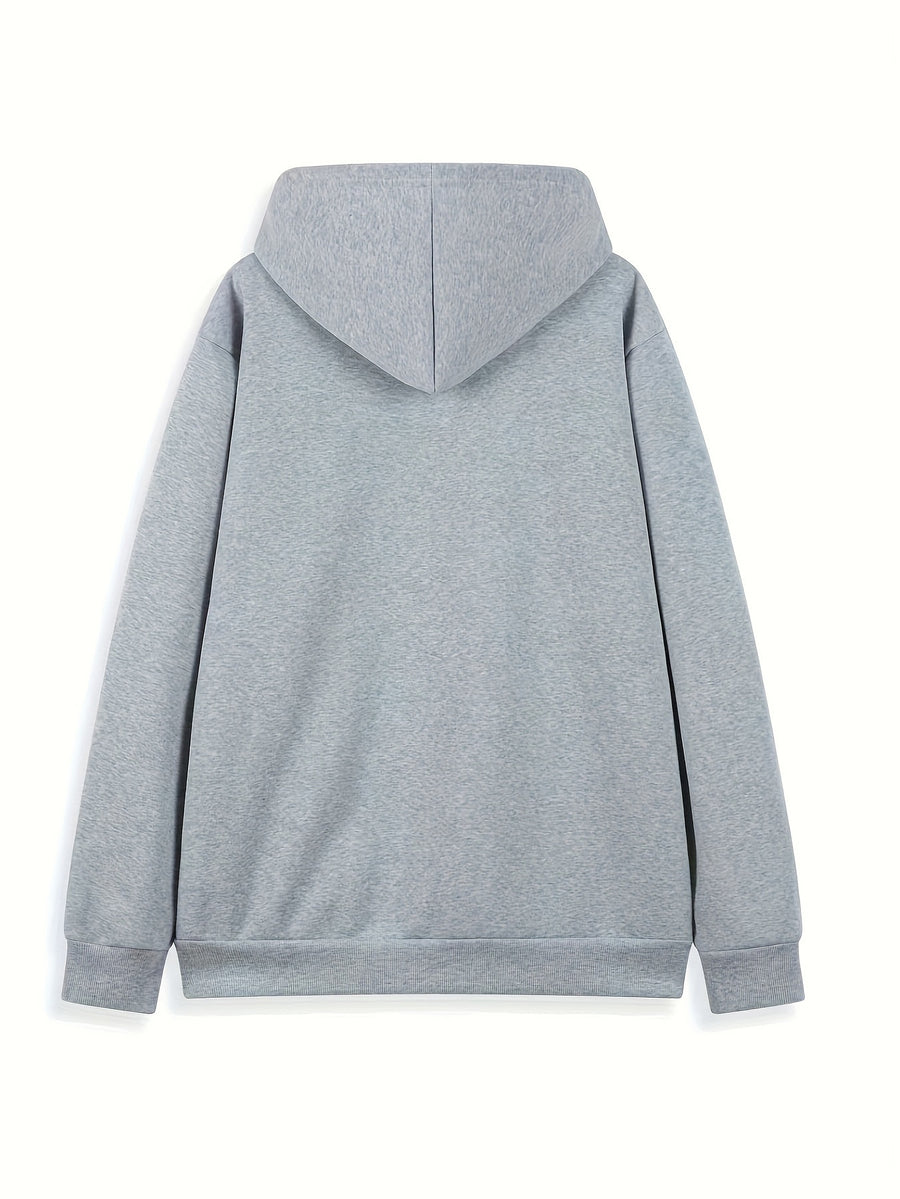 Men's Hooded Sweatshirt MONTE-CARLO Monaco Print European and American Urban Style Mature Men's Top - Light Grey
