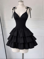 Y2K Spring Summer Cami Dress - Black