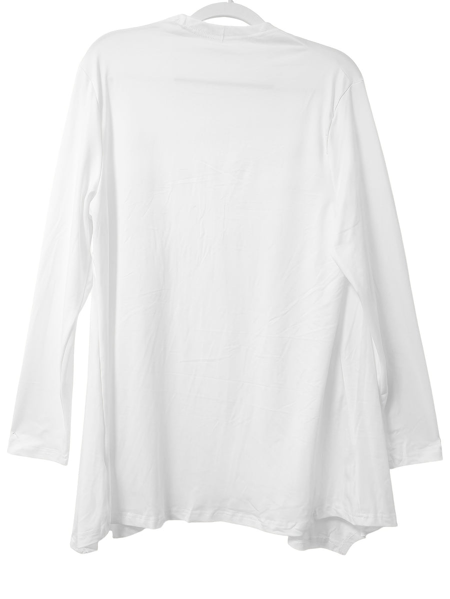 Cardigan Mid-Length Spring Summer Autumn Top Women'S Casual Versatile Elegant Party Holiday Festive Jacket - White