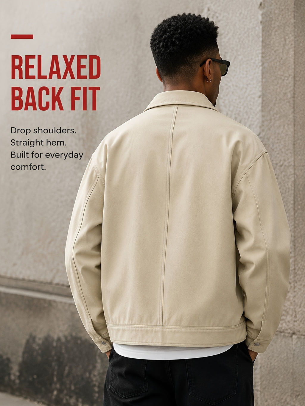 Men'S Lapel Collar Snap Button Utility Jacket, Multi-Patch Pockets Design with Pen Slot, Loose Short Cut Workwear Outer Coat, Durable Fabric Street Style Outerwear for Everyday City Wear - Apricot