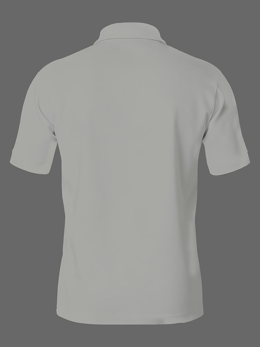 Men'S Exquisite Solid Color Polo Shirt 3pcs Set Multi-Pc Golf Casual Top - Grayish white navy